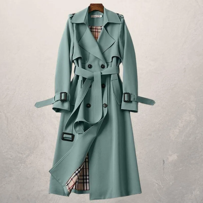 Women's Mid-length Trench Coat Autumn Long Windbreaker